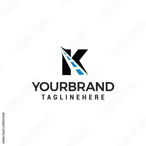 Free Download K letter road way logo creative design template - GFXLoad