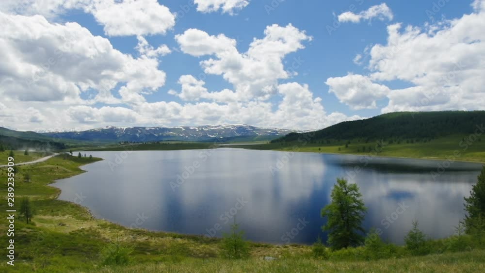 Ulagansky lake, Mountain Altai. View of the mountain lake Ulagansky lake, Mountain Altai. View of the mountain lake