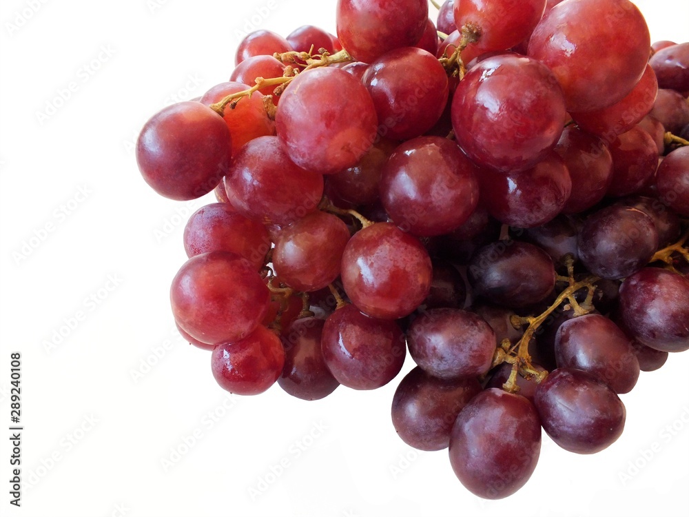 red grapes isolated on white background. red grapes isolated on white background.