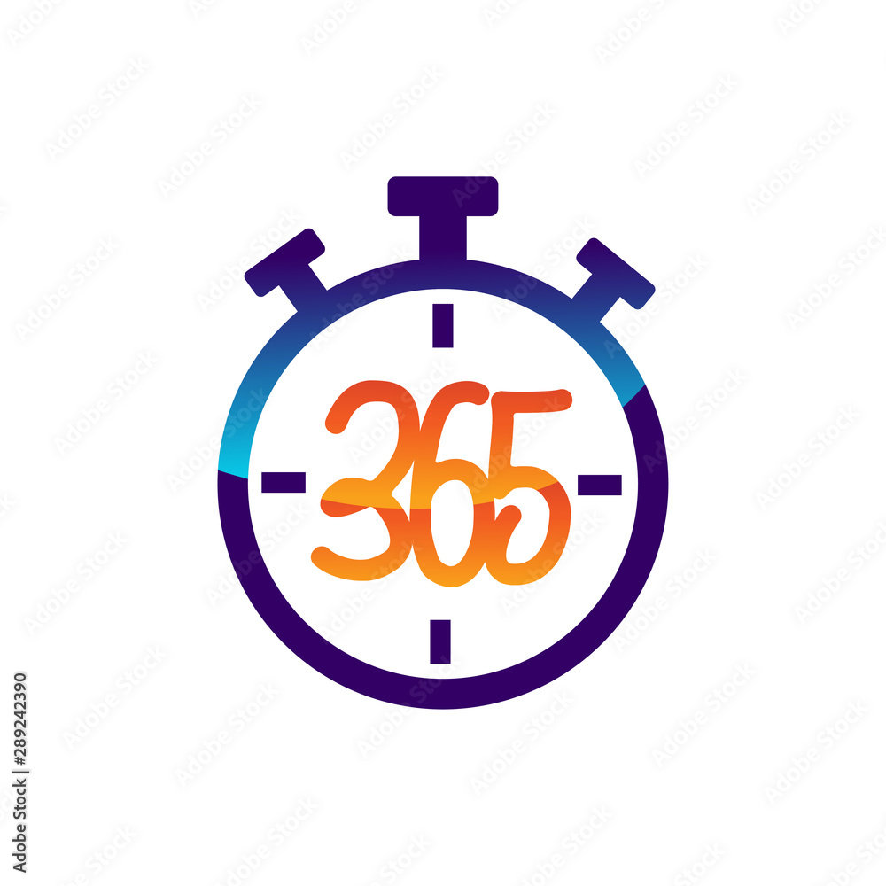stopwatch 365 infinity logo icon design illustration vector stopwatch 365 infinity logo icon design illustration vector
