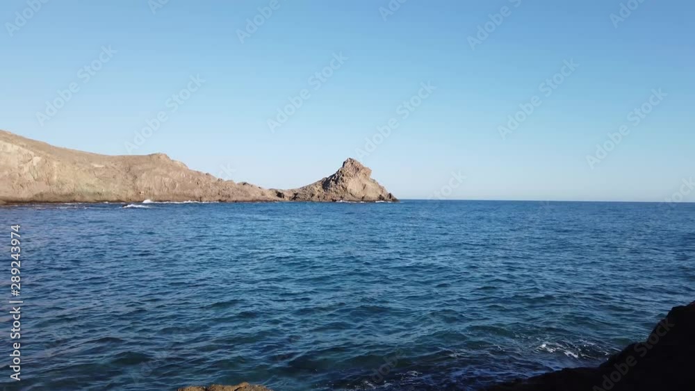 Rocky Coast of Cabo de Gata Nijar Park, Almeria, Spain. Andalusias largest protected area. Rocky Coast of Cabo de Gata Nijar Park, Almeria, Spain. Andalusias largest protected area.