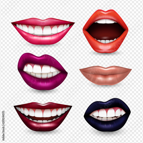 Mouth Expressions Realistic Transparent 