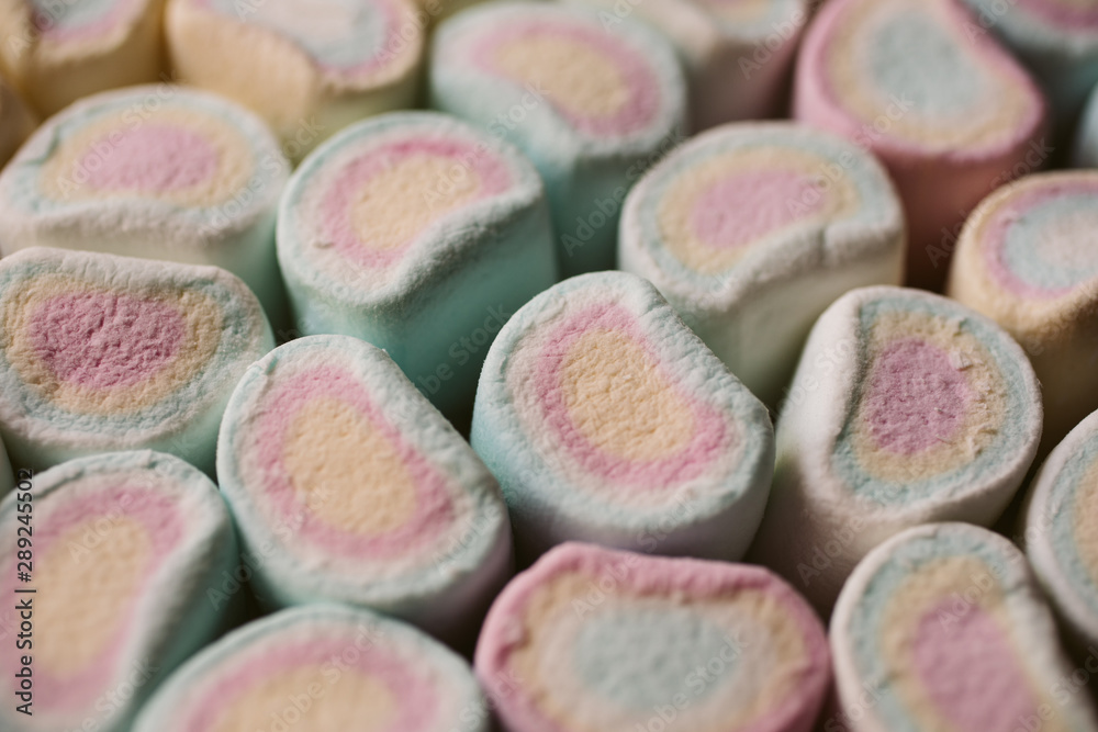 Colorful marshmallows candy close up view as texture and background. Colorful marshmallows candy close up view as texture and background.