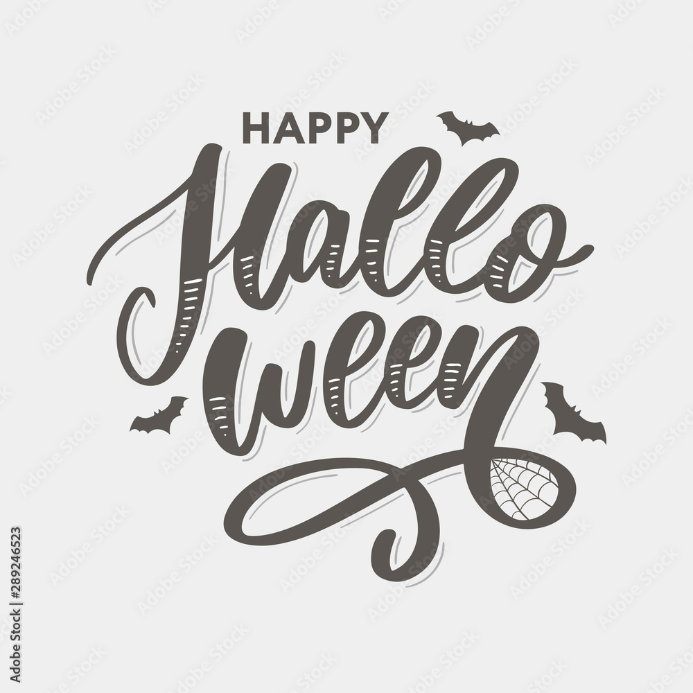Happy Halloween Text Banner, Vector lettering calligraphy Happy Halloween Text Banner, Vector lettering calligraphy