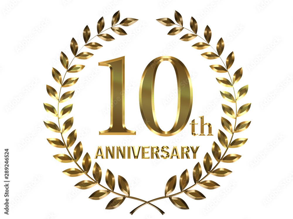 月桂樹モチーフのゴールドメタリックのアニバーサリーのロゴ 5周年 月桂冠 Metal Texture Golden 10th Anniversary Logo Stock イラスト Adobe Stock 月桂樹モチーフのゴールドメタリックのアニバーサリーのロゴ 5周年 月桂冠 Metal Texture Golden 10th Anniversary Logo Stock イラスト Adobe Stock