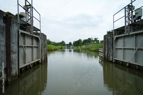 Lock, Bata Canal, Czech Republic