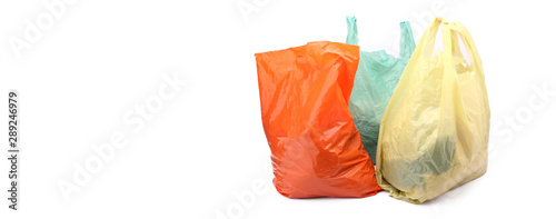 plastic bag isolated on a white background.