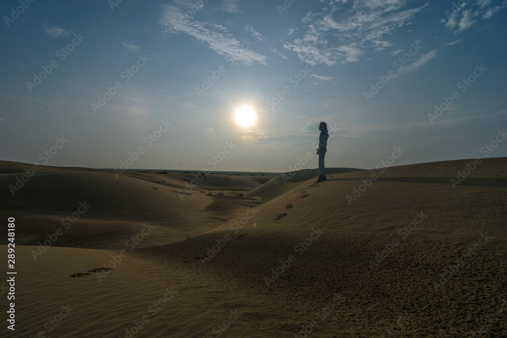 Photo of Man in Thar Desert in Jaisalmer - Rajasthan