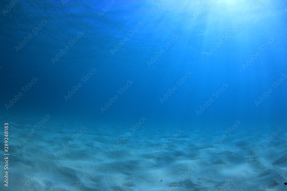 Blue water background in sea 