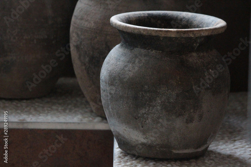 antique clay pot