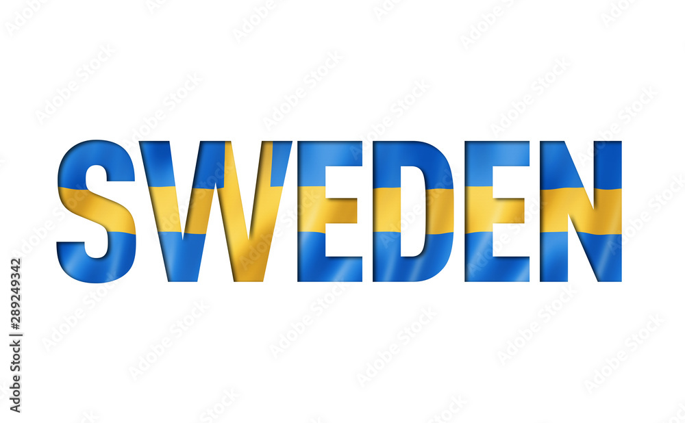 sweden flag text font
