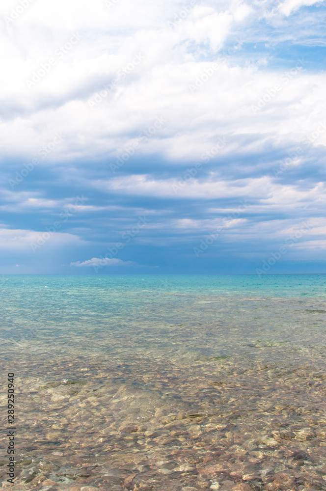 Issik Kul and Clouds Vertical Issik Kul and Clouds Vertical