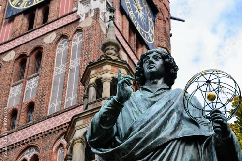 Принти на полотні The Nicolaus Copernicus Monument in Torun - home town of astronomer Nicolaus Copernicus