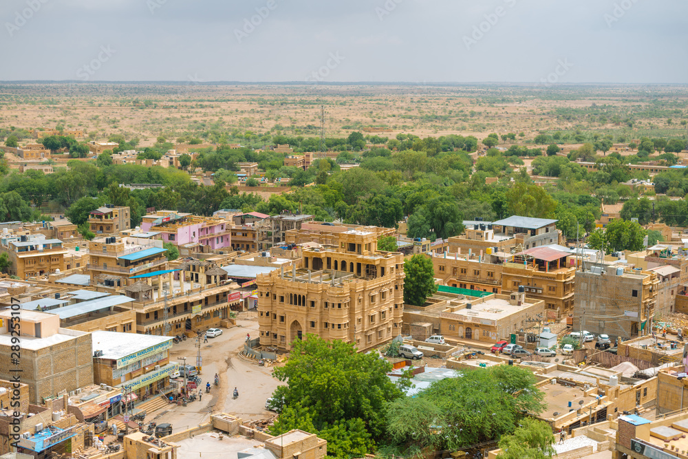 Aerial View of Jaisalmer, the Golden City of Rajasthan, India
