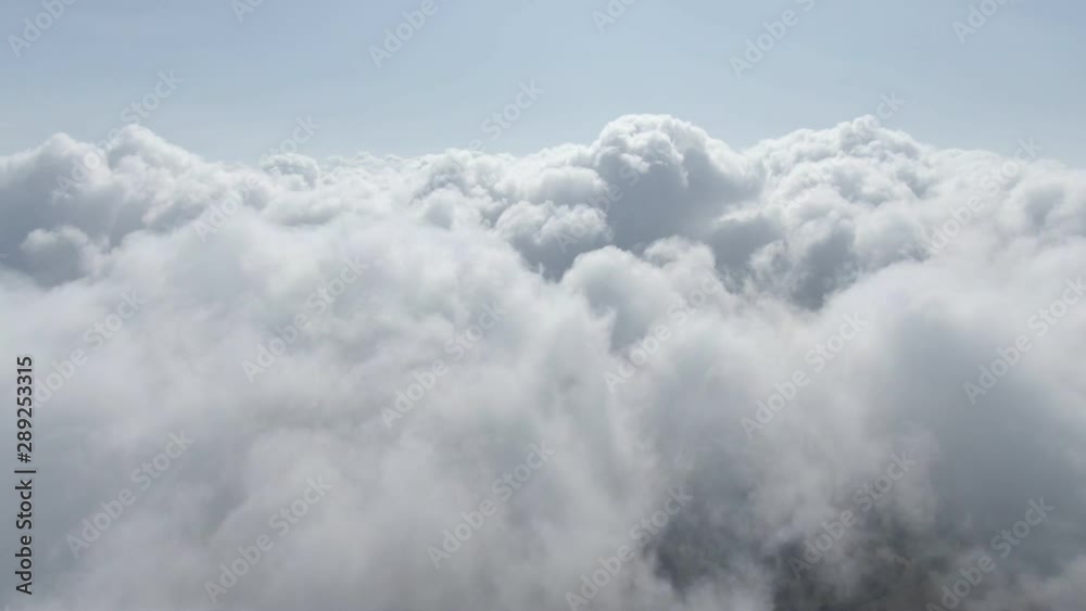 The clouds filmed above the Carpathians Mountains