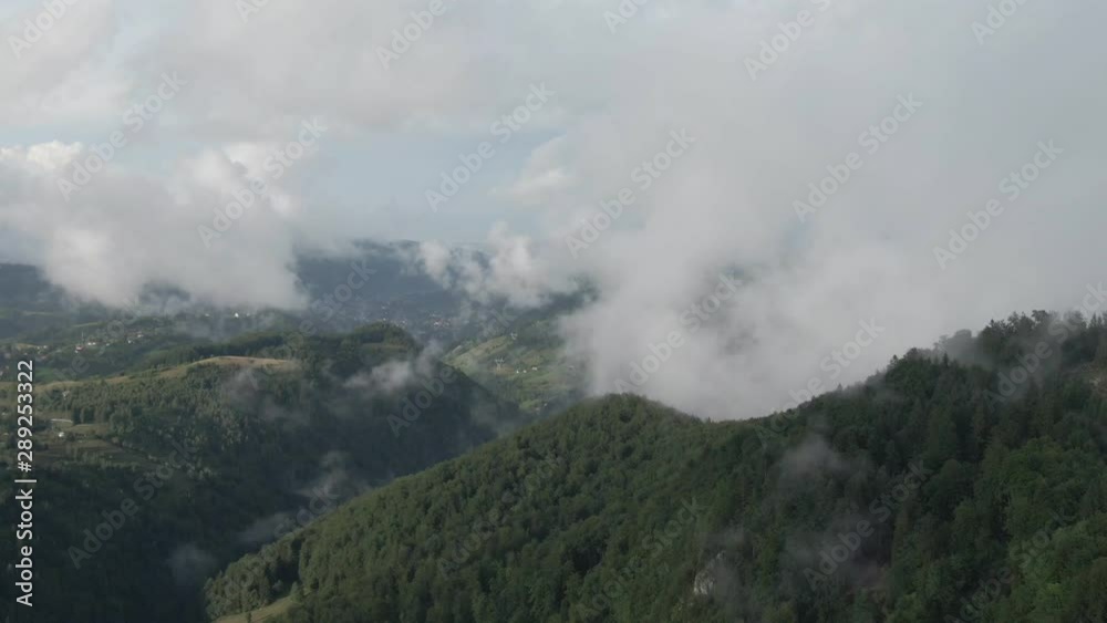 The clouds filmed above the Carpathians Mountains The clouds filmed above the Carpathians Mountains