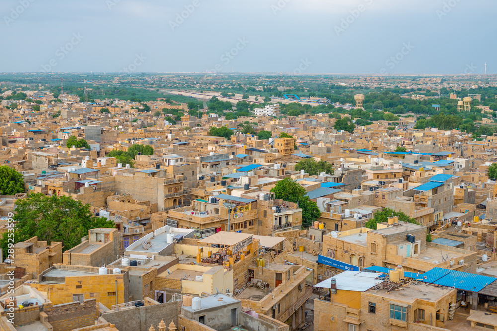 Aerial View of Jaisalmer, the Golden City of Rajasthan, India