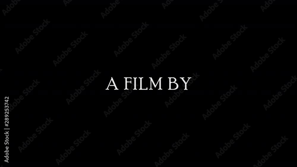 A classical style animation of movie credits (one for each of the professionals involved).