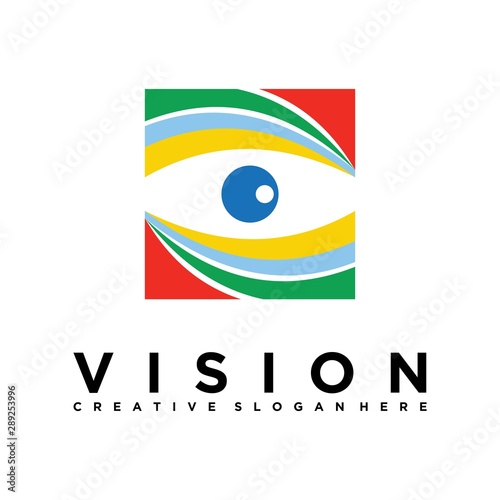 Eye Logo design vector. Media icon. Creative Vision Logotype