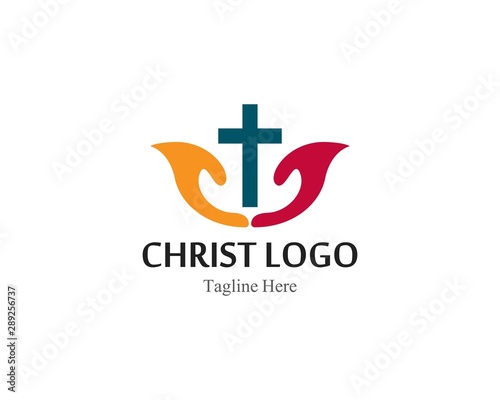 Canvas Print Church Logo vector template creative icon design