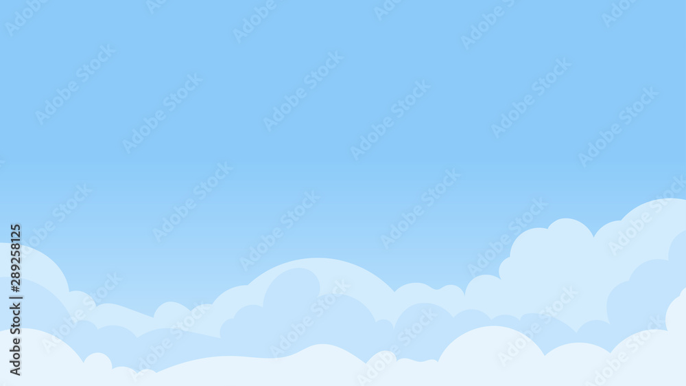 Landscape blue sky and white clouds on sunny day.Sky and cloud background.cartoon sky concetp.Vector illustration Landscape blue sky and white clouds on sunny day.Sky and cloud background.cartoon sky concetp.Vector illustration