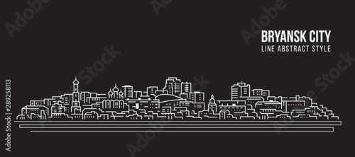 Cityscape Building Line art Vector Illustration design - Bryansk city