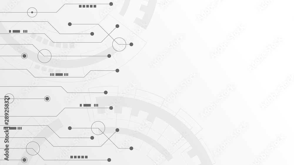 Abstract geometric Circuit connect lines and dots.Simple technology graphic background.Illustration Vector design Network technology and Connection concept.