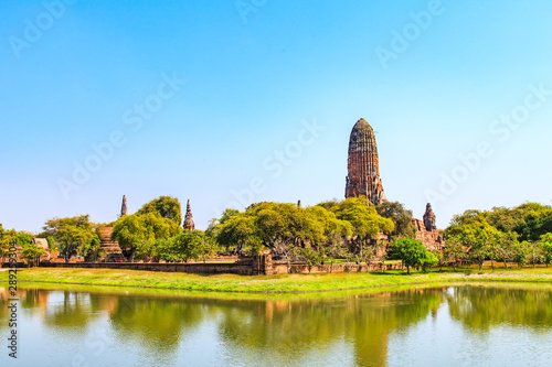 Wat Phra Ram, restored ruins located in the Historical Park of Ayutthaya in Pratu, Tailand. The monastery was constructed on the cremation. photo