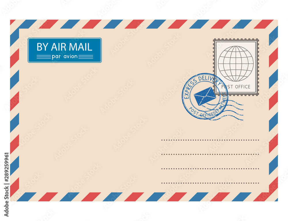 Envelope with postmarks Envelope with postmarks