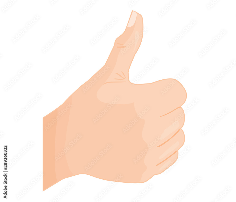 Hand showing symbol Like. Making thumb up gesture. black illustration isolated on a white background.