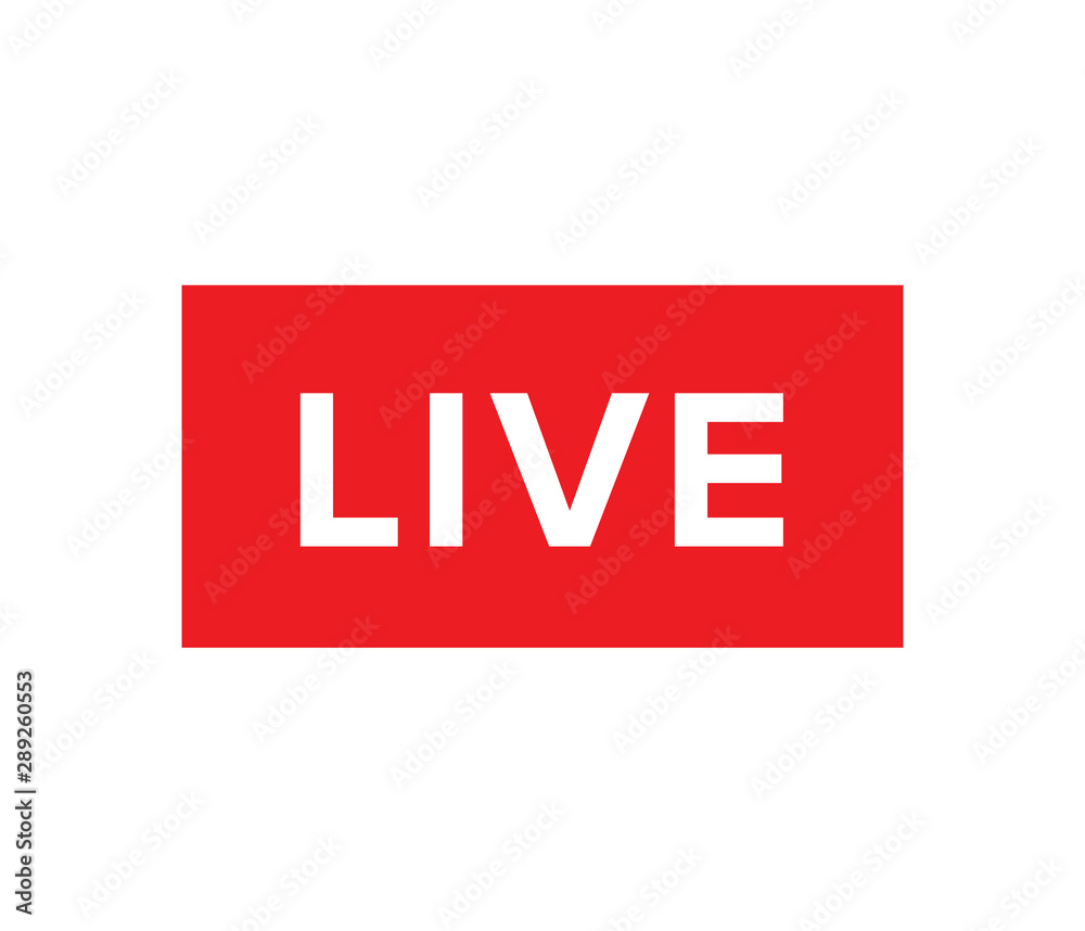 Vetor de Live Stream sign, emblem, logo. Vector Illustration. Social ...