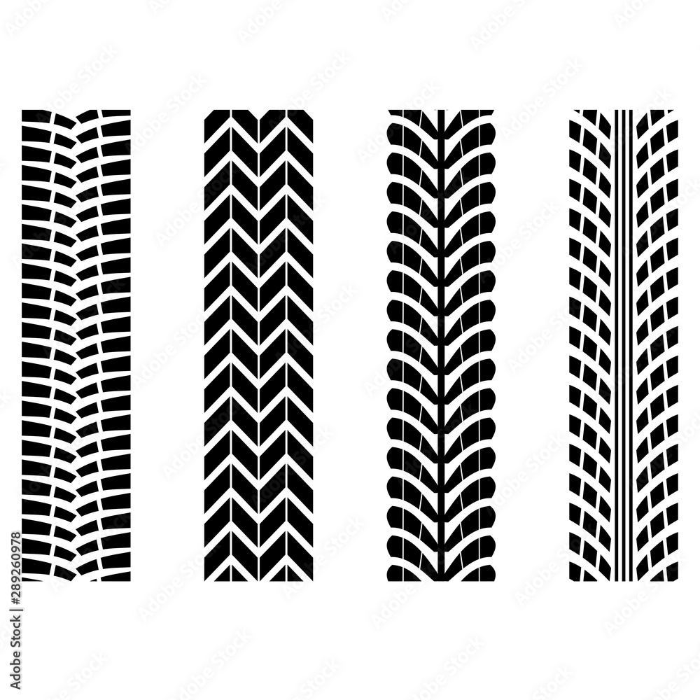 Tiretracks vector set Tiretracks vector set