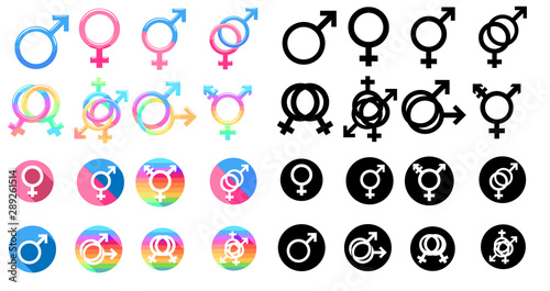 gender vector set clipart design