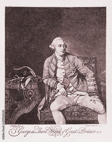 Fototapeta George III of the United Kingdom (1738 - 1820) the third British monarch of the