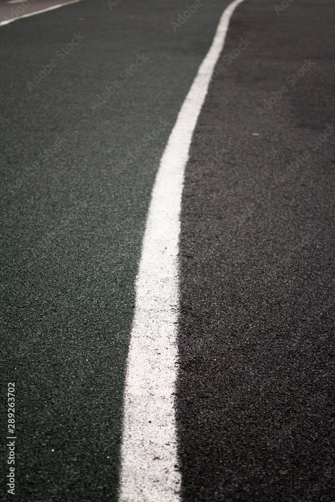 Running track. New track. Road marking.