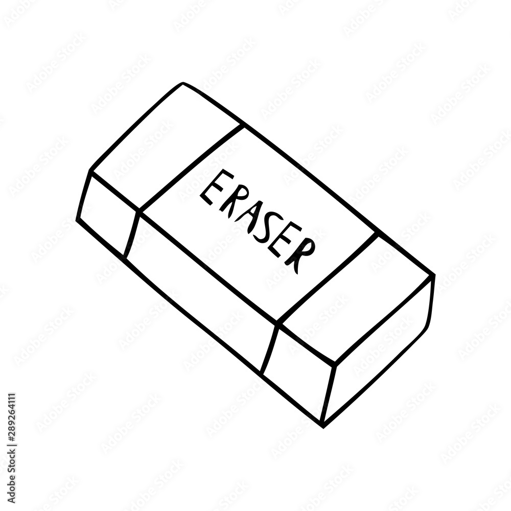 Black and white eraser Stock Vector by ©alegria 3748835