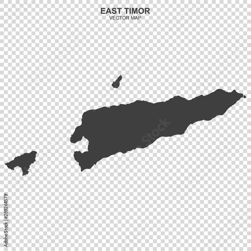vector political map of East TImor on transparent background