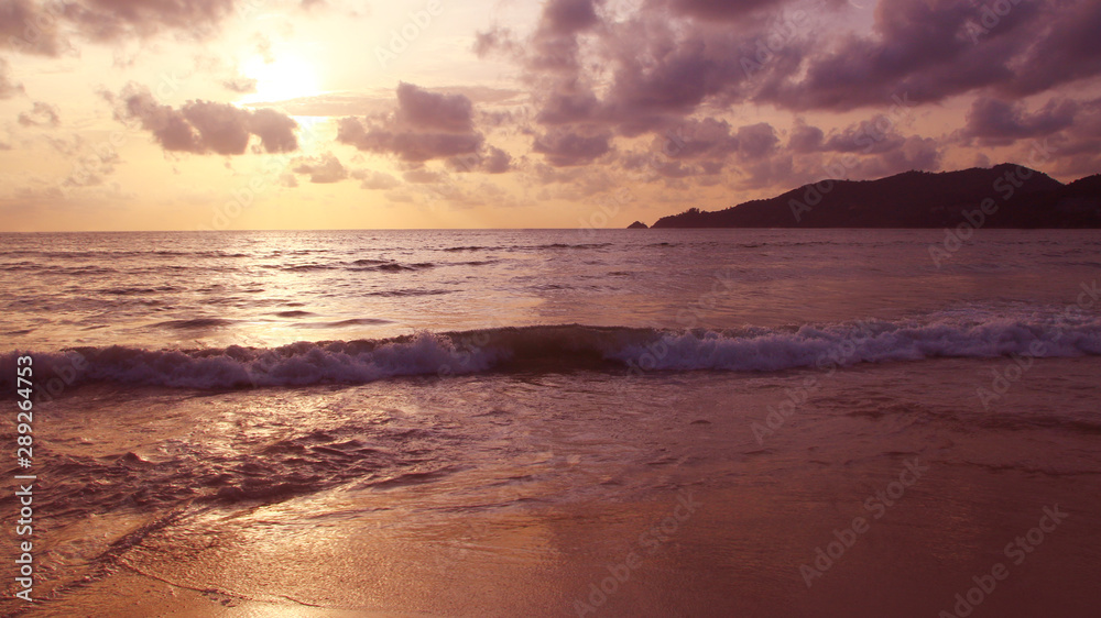 Sunset on the beach, Patong, Phuket, Thailand Sunset on the beach, Patong, Phuket, Thailand