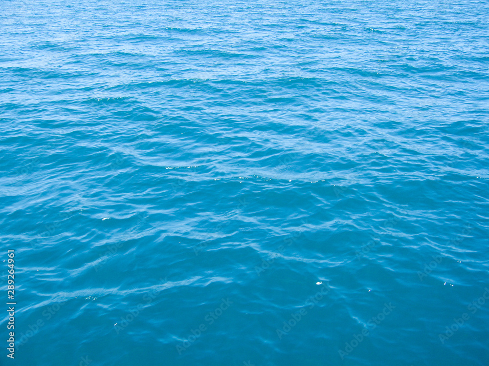 Deep blue surface of water