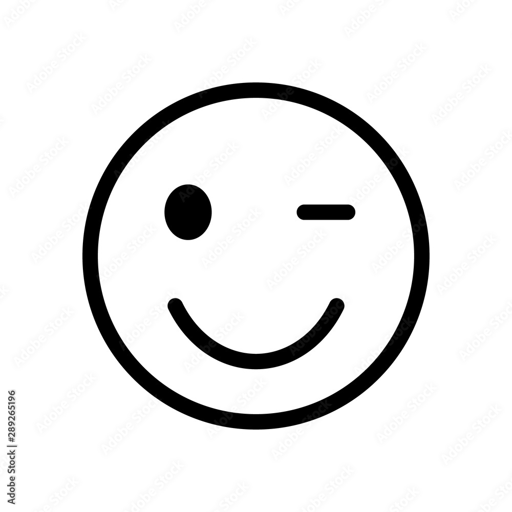Smile icon vector isolated on the white background Smile icon vector isolated on the white background