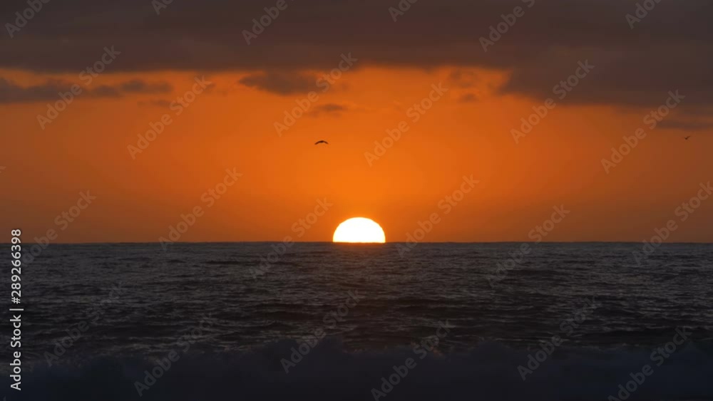 Sun Enters Ocean Time lapse