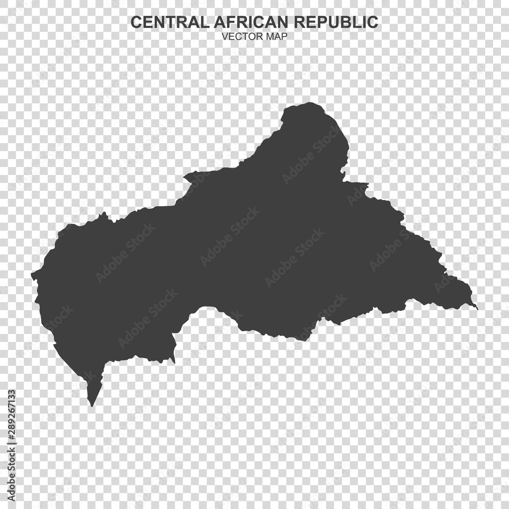 vector map of Central African Republic isolated on transparent background