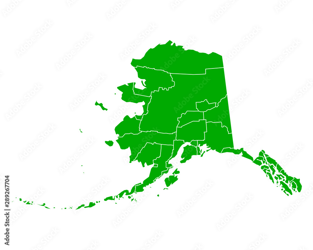 Naklejka premium Karte von Alaska