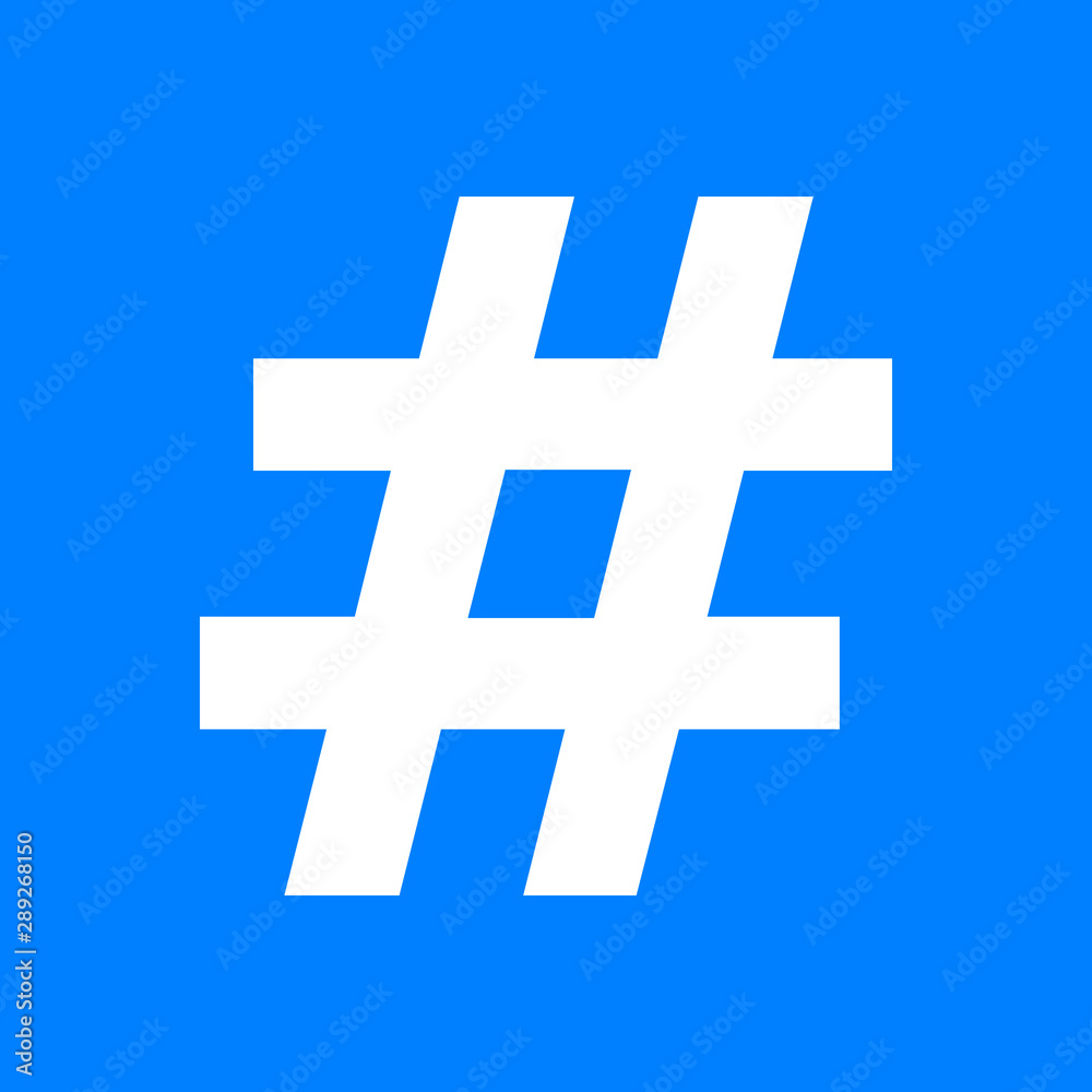 Fototapeta premium Hashtag und Hintergrund