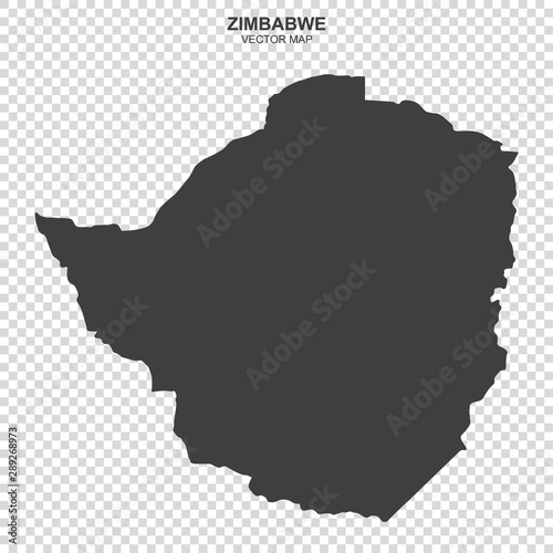 vector map of Zimbabwe isolated on transparent background