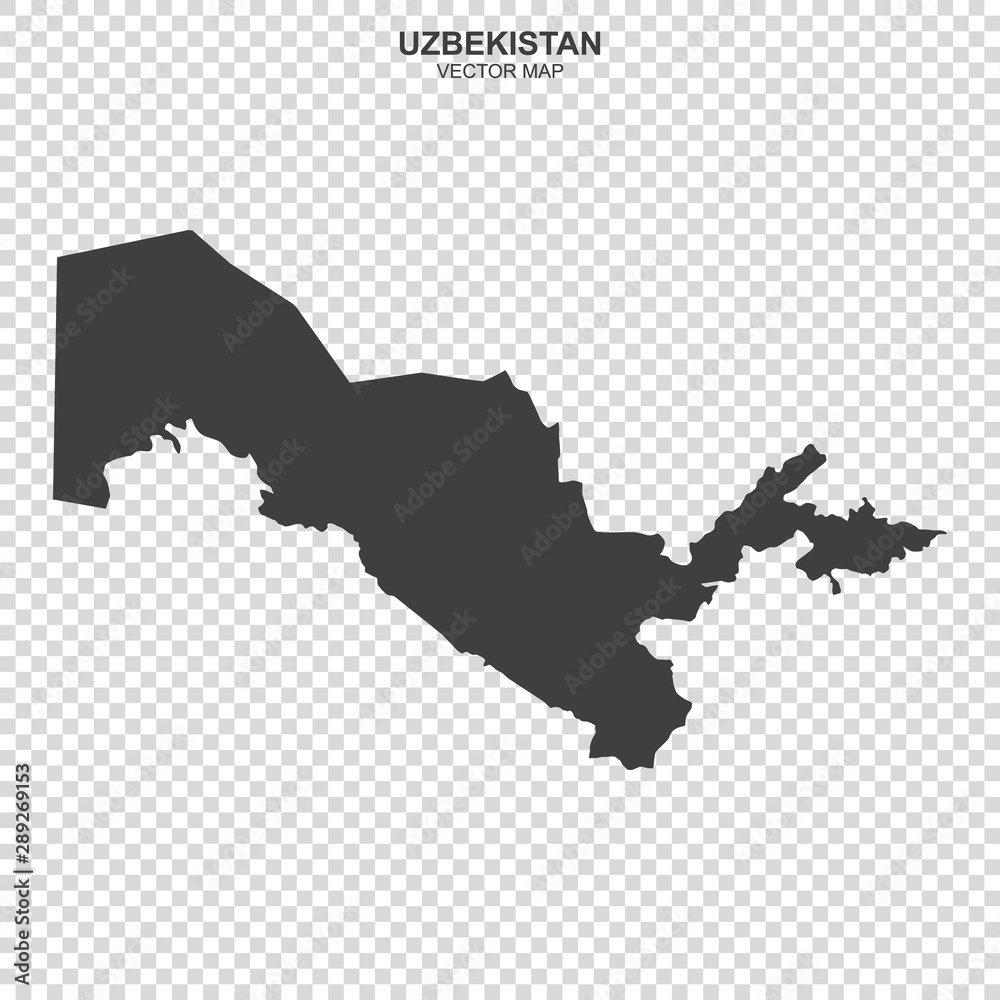map of Uzbekistan isolated on transparent background