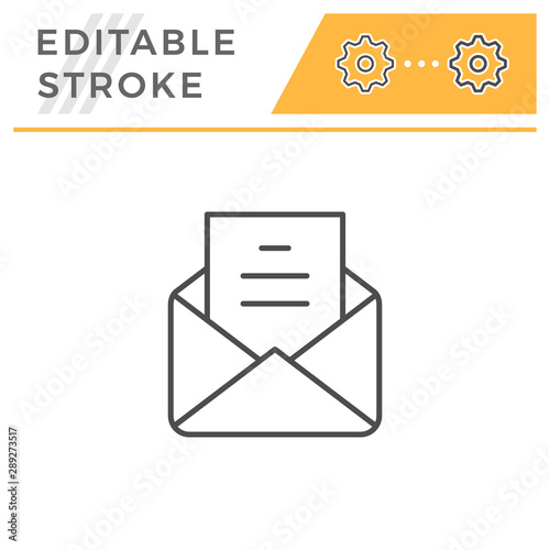 Mail editable stroke line icon