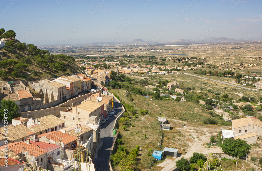View from castle at Busot, Costa Blanca, Spain