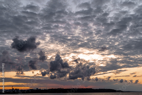 cloudy rainy weather landscape