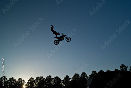 Extreme motorcycle leap